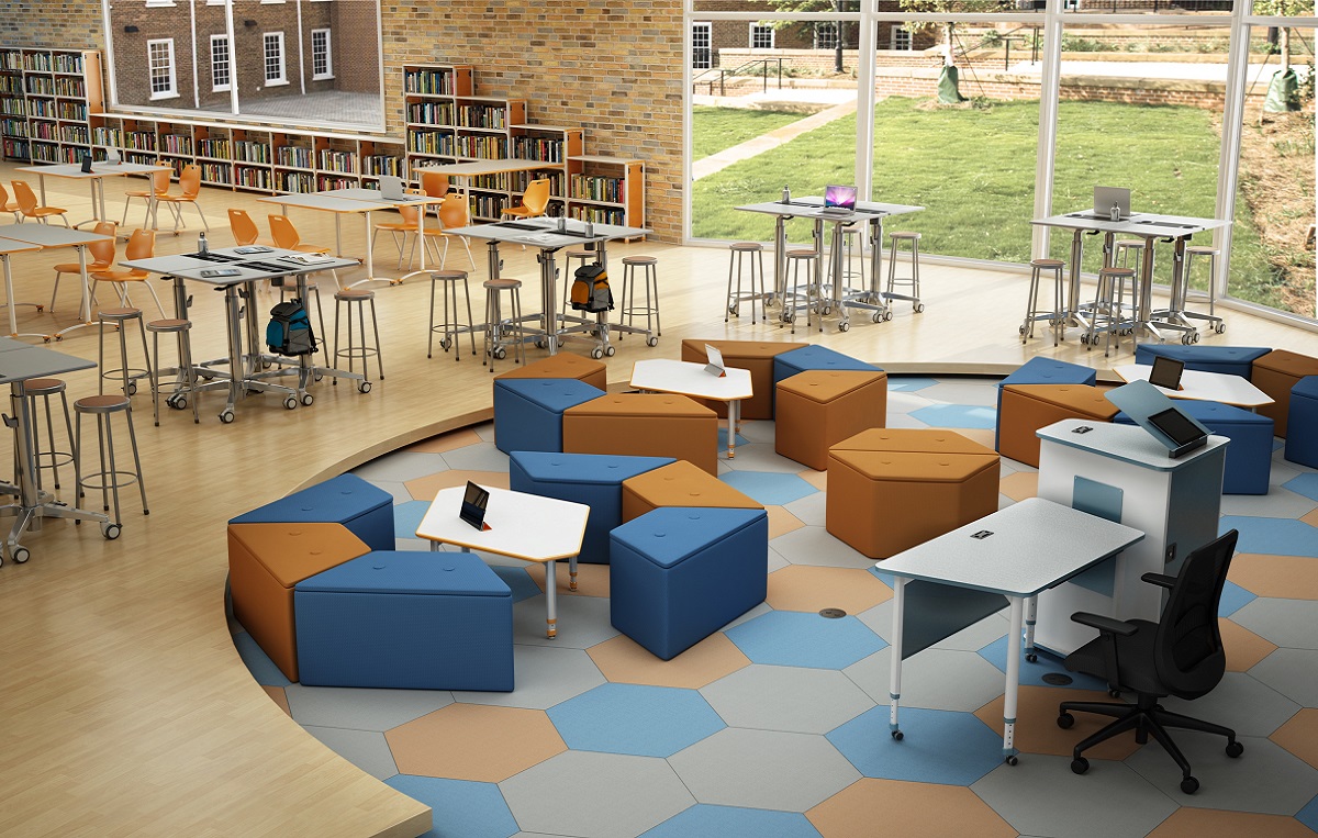 Flexible-Classroom-Seating-Desks-Sit-to-Stand-Adjustable-Paragon-Furniture