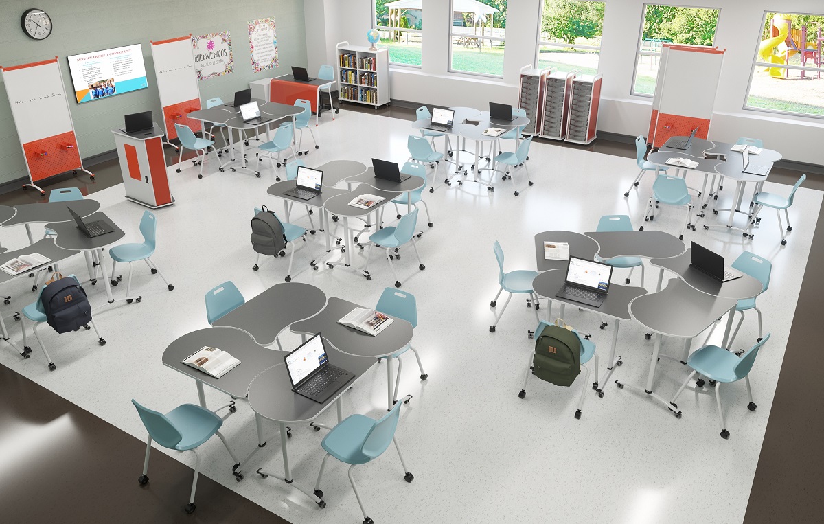 Flexible-Collaborative-Classroom-Furniture-Koi-Desk-Ready-Chair - Paragon Furniture