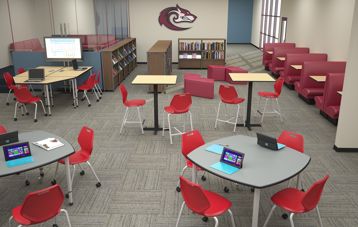 School-Library-Infinity-Shelving-Ready-Chairs-Paragon-Furniture