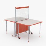 Maker-Ideaboard-Clear-Acrylic-Short-Mobile-Partition-Desks-Paragon-Furniture