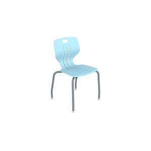 EMOJI CHAIR 4-LEG 18 VANILLA BLUE - PARAGON FURNITURE