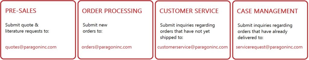 Customer Service Emails - Paragon Furniture