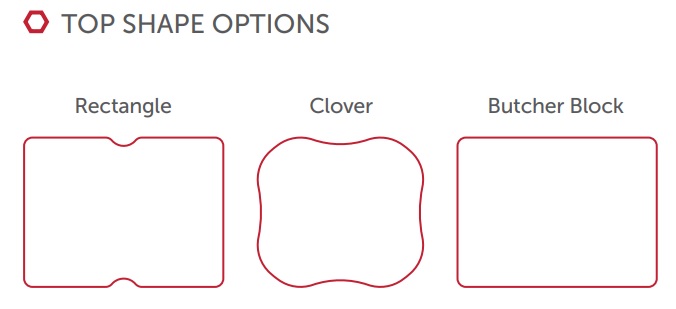 Maker Invent Top Shape Options - Paragon Furniture