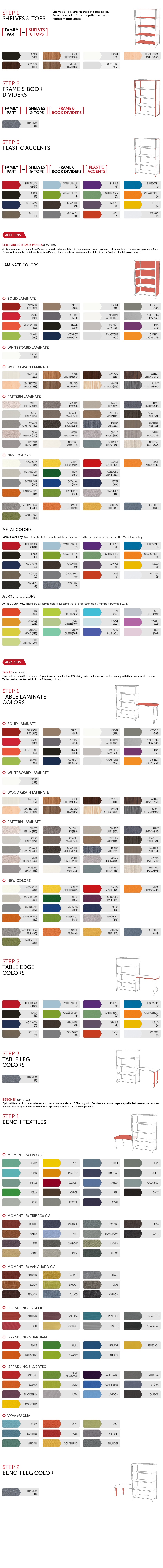 INFORMATION COMMONS SHELVING COLOR CONFIGURATION - PARAGON FURNITURE