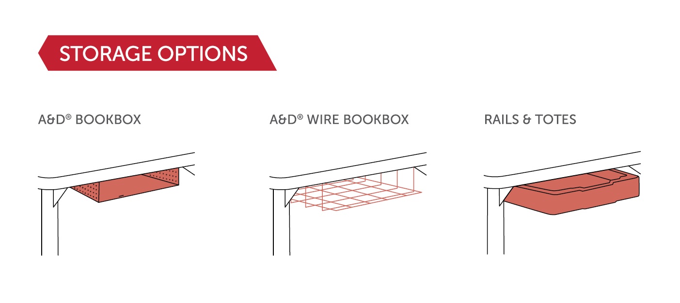 A&D STUDENT DESK BOOK BOX TOTES - PARAGON FURNITURE