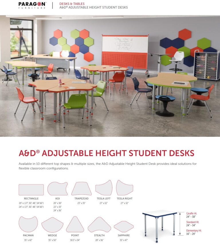 A&D STUDENT DESKS - PARAGON FURNITURE