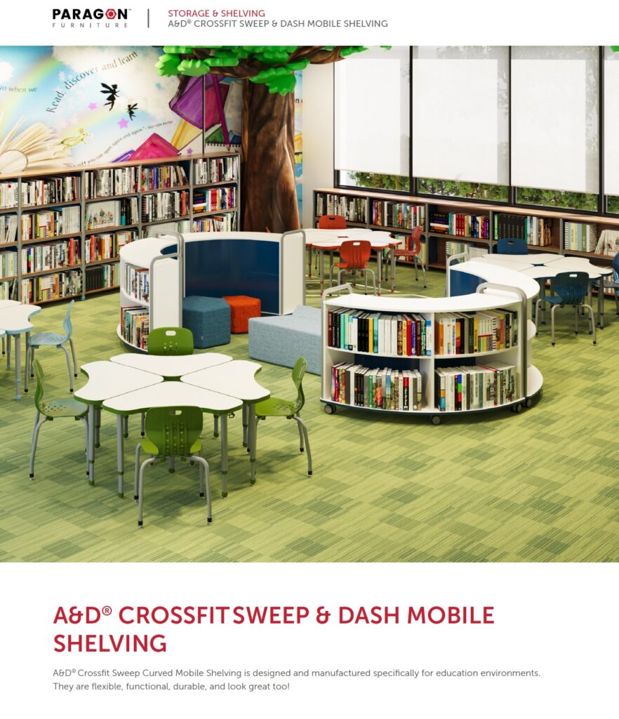 CROSSFIT SWEEP & DASH MOBILE SHELVING - PARAGON FURNITURE