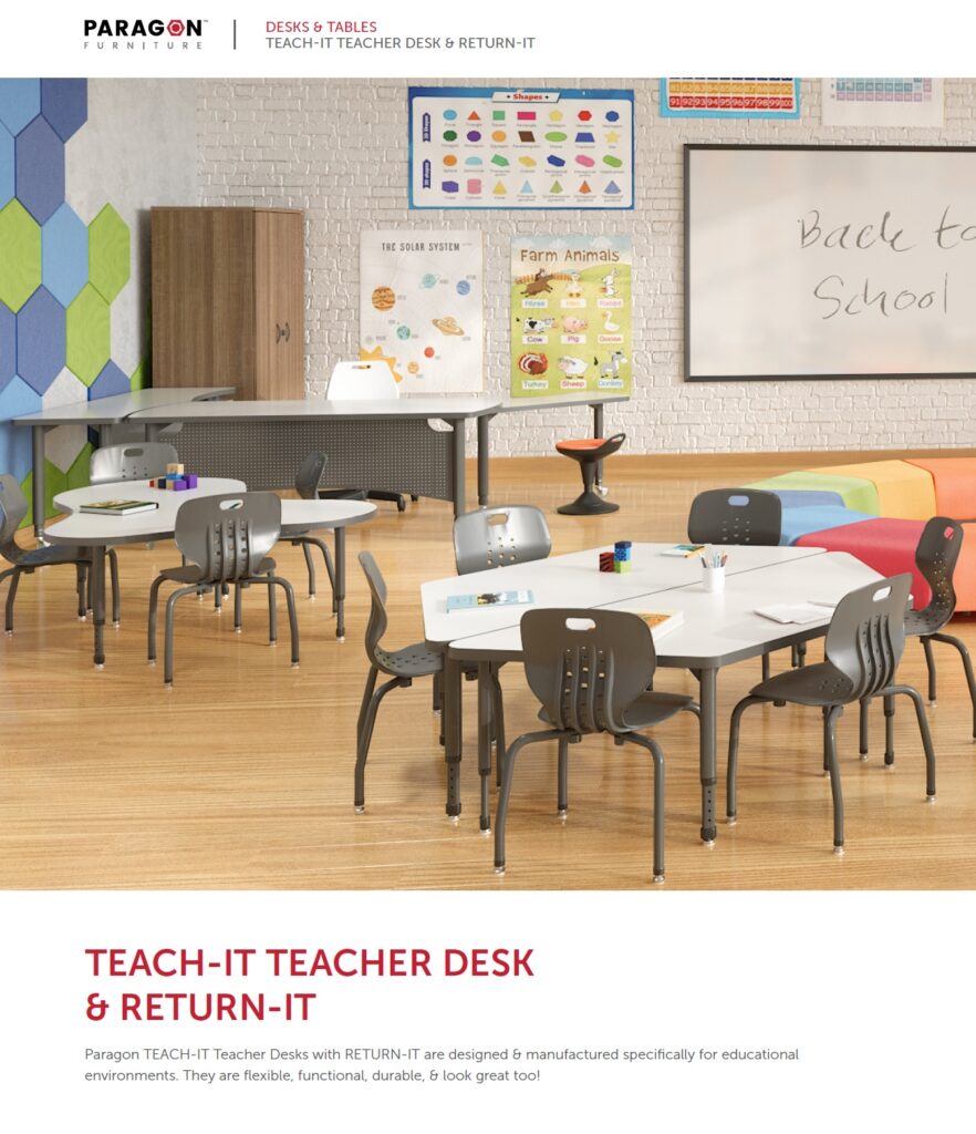 TEACH-IT TEACHER DESK & RETURN-IT - PARAGON FURNITURE