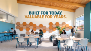 Students using Paragon Cycle classroom furniture designed for long-term value.