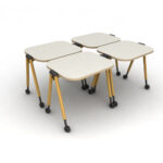 Set of 4 Cycle® Student Flip Top Desk