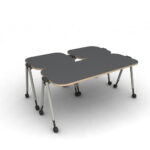 Set of 4 Cycle® Student Flip Top Desk