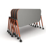 Topside of set of 4 Cycle® Student Flip Top tables