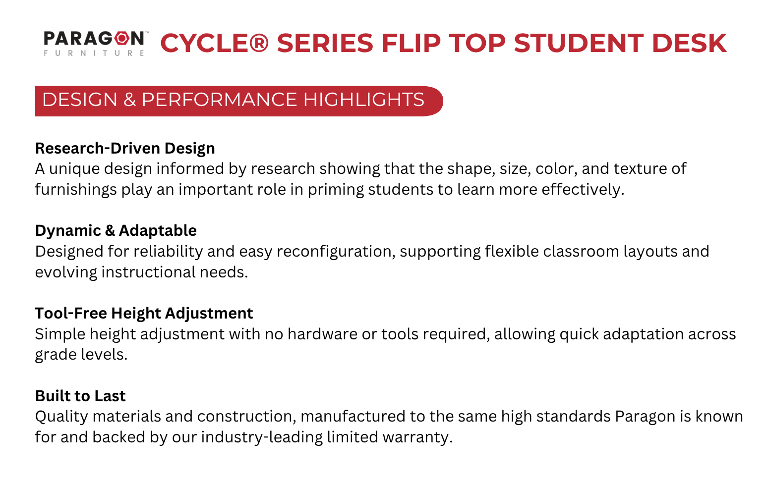 Cycle® Flip Top Design and Performance Highlights