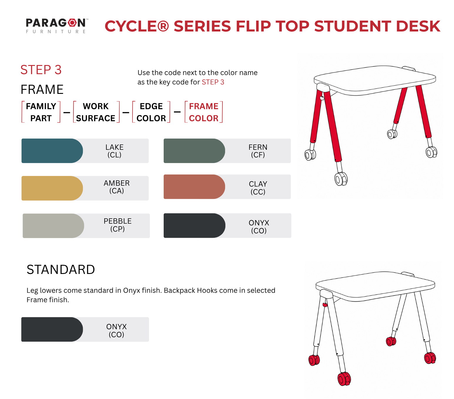 Cycle® Flip Top Frame Options